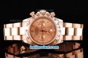 Rolex Daytona Oyster Perpetual Chronometer Automatic Full Rose Gold with Khaki Dial and White Marking