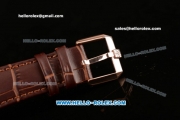 Ulysse Nardin Classico Miyota OS2035 Quartz Rose Gold Case with Stick Markers Brown Dial and Brown Leather Strap