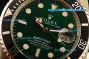 Rolex Submariner Automatic Movement Steel Case and Strap with Green Dial and Black Bezel