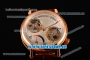 Breguet Classique Complications Asia Automatic Rose Gold Case with Silver Dial and Brown Leather Strap