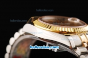 Rolex Datejust Automatic Movement Gold Dial with Gold Stick Markers and Steel Case-18K Gold Never Fade