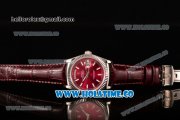 Rolex Day-Date Asia 2813/Swiss ETA 2836/Clone Rolex 3135 Automatic Steel Case with Burgundy Dial and Stick Markers (BP)