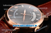 Jaeger-LECoultre Master Swiss ETA 2824 Automatic Rose Gold Case with Black Dial and Stick Markers