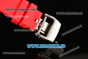 Richard Mille RM007 Miyota 6T51 Automatic Steel Case with Diamonds Dial and Red Rubber Strap