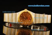 Omega Constellation Swiss ETA Quartz Movement Steel Case with Gold Case and Gold Dial - Lady Model Omega Constellation Swiss ETA Quartz Movement Steel Case with Gold Case and Gold Dial - Lady Model