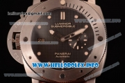 Panerai Luminor Marina 1950 3 Days PAM 569 Clone P.9000 Automatic Titanium Case with Black Dial and Brown Leather Strap - 1:1 Original (SF)