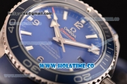 Omega Planet Ocean Clone Omega 8500 Automatic Steel Case with Blue Dial White Stick Markers and Blue Rubber Strap (EF)