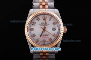 Rolex Datejust Oyster Perpetual Automatic Two Tone with White Dial