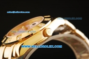 Rolex Datejust Automatic Movement Full Gold with Pink Dial and Diamond Markers-ETA Coating Case