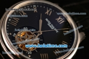 Patek Philippe Complications Asia R10-Tourbillon Automatic Steel Case with Black Dial and Silver Roman Numeral Markers