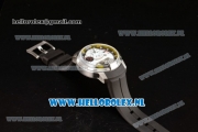 HYT H1 Titanium Clone HTY Cal.101 Manual Winding Steel Case with White Dial and Black Rubber Strap