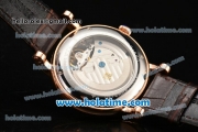 Patek Philippe Grand Complitcations Asia Automatic Rose Gold Case with Black Roman Numeral Markers and White Dial