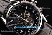 Tag Heuer Mikrograph Chrono Miyota OS10 Quartz Steel Case with White Markers and Black/Grey Dial