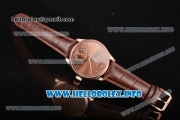 IWC Portuguese Asia 6497 Manual Winding Rose Gold Case with Brown Dial and Arbaic Numeral Markers