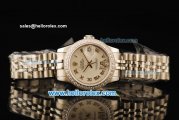 Rolex Datejust Automatic Movement ETA Coating Case with White Dial and Diamond Bezel-Steel Strap