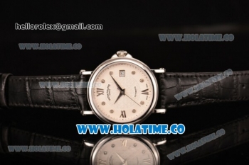 Patek Philippe Calatrava Swiss ETA 2824 Automatic Steel Case with Roman Numeral/Diamonds Markers and White Dial