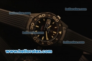 Tag Heuer Aquaracer Swiss ETA 2836 Automatic Titanium Case with Black Dial and Black Rubber Strap