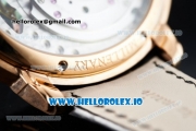 Audemars Piguet Millenary Miyota 9015 Automatic Rose Gold Case White Dial With Roman Numeral Markers Black Leather Strap