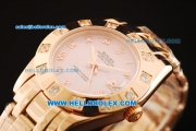 Rolex Datejust Swiss ETA 2836 Automatic Movement Full Rose Gold with Pink Dial and Roman Numerals