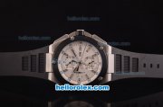 IWC Ingenieur Doppelchronograph Asia ST17 Automatic Steel Case with PVD Bezel and White Dial - 7750 Coating