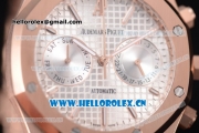 Audemars Piguet Royal Oak Seiko VK64 Quartz Rose Gold Case/Bracelet Silver Dial and Stick Markers (EF)