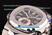 Patek Philippe Nautilus Swiss Valjoux 7750 Automatic Full Steel with Black Dial and Stick Markers - 1:1 Original (BP)