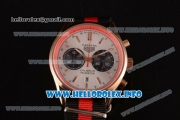 Tag Heuer Carrera Calibre 18 Miyota Quartz Rose Gold Case with White Dial Stick Markers and Red/Black Nylon Strap