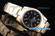 Rolex Explorer Automatic Movement with Blue Dial and White Stick/Numeral Marker-SS Strap