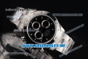 Rolex Daytona Swiss Valjoux 7750 Automatic Stainless Steel Case/Bracelet with Black Dial and Stick Markers