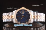 Rolex Datejust Automatic Two Tone with Diamond Bezel and Blue Jubilee Dial - ETA Coating