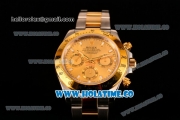 Rolex Daytona II Chrono Swiss Valjoux 7750 Automatic Two Tone Case/Bracelet with Gold Dial Stick Markers and Yellow Gold Bezel (JF)