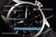 IWC Big Pilot Clone IWC 51111 Automatic Steel Case with Black Dial and Black Leather Strap Arabic Numeral Markers Steel Bezel