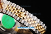 Rolex Datejust Swiss ETA 2836 Automatic Movement Two Tone with White Numeral Markers and Brown Dial