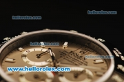 Rolex Daytona Chronograph Swiss Valjoux 7750 Automatic Movement PVD Case with Black Bezel and PVD Strap