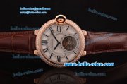 Cartier Ballon Bleu Tourbillon Seagull St8001 Tourbillon Manual Winding Rose Gold Case with Diamond Bezel and White Dial Cartier Ballon Bleu Tourbillon Seagull St8001 Tourbillon Manual Winding Rose Gold Case with Diamond Bezel and White Dial
