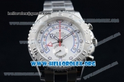 Rolex Yacht-Master II Chrono Swiss Valjoux 7750 Automatic Steel Case with White Dial and Stainless Steel Bracelet - (BP)