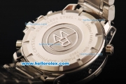 Raymond Weil Nabucco Swiss Valjoux 7750 Automatic Movement Steel Case with White Dial and Two Tone Strap