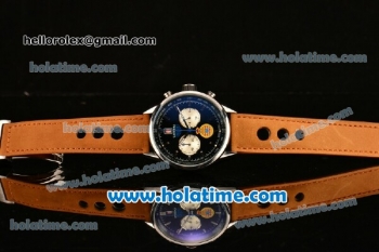 Tag Heuer Carrera Ferrari Chrono Miyota OS20 Quartz Steel Case with Black Dial and Brown Leather Strap