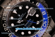 Rolex GMT Master Pro Hunter Rolex 3186 Automatic Full PVD with Black/Blue Bezel and White Markers (BP) - 1:1 Original