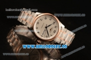 Longines Master Swiss ETA 2824 Automatic Two Tone Case with White Dial and Two Tone Bracelet