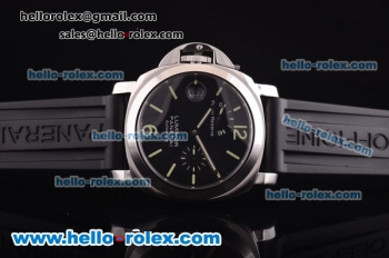 Panerai Luminor Power Reserve Left-Handed PAM 123 Swiss Valjoux 7750 Automatic Movement Steel Case with Black Dial