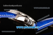 Breitling Bentley Tourbillon Automatic Movement Steel Case with Stick Markers and Blue Leather Strap