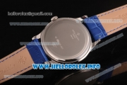 Patek Philippe Grand Complications Perpetual Calendar Miyota Quartz Steel Case with Blue Dial and Silver Stick Markers