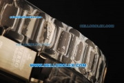 Jaeger-LeCoultre Reverso Chronograph Manual Winding Movement PVD/Steel Case with White Dial and PVD Strap