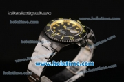 Rolex Submariner Asia 2813 Automatic PVD Case with Yellow Markers and Carbon Fiber Dial