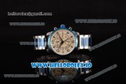 MontBlanc TimeWalker Twinfly Aisa Automatic Steel Case with White Dial Stick/Numeral Markers and Two Tone Bracelet