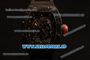 Richard Mille RM 055 Bubba Watson Miyota 9015 Automatic Carbon Fiber Case with Black Dial and Black Rubber Strap