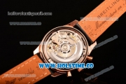 Breitling Navitimer 01 Chrono Swiss Valjoux 7750 Automatic Rose Gold Case with White Dial Brown Leather Strap and Stick Markers - 1:1 Original (JF)