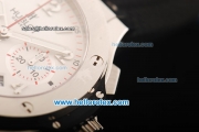 Hublot Big Bang Chronograph Swiss Valjoux 7750 Automatic Movement Steel Case with White Dial and Black Rubber Strap