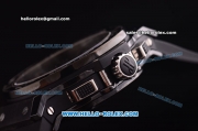 Hublot Big Bang Swiss Valjoux 7750 Automatic Ceramic Case with Baguette Diamond Bezel and Black Dial